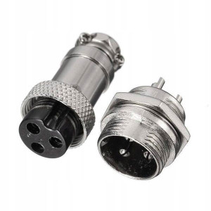 Złącze przemysłowe zakręcane GX16 3-PIN