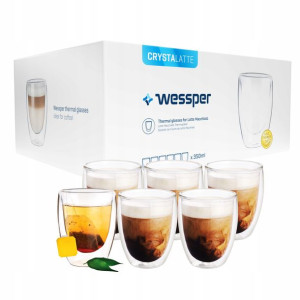 6x Szklanki Termiczne Do Kawy Latte Drinków 350ml
