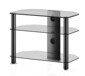 Sonorous Neo370 C-blk (szkło Przeźroczyste , Aluminium Czarne) Stolik Rtv