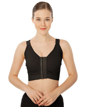 Biustonosz pooperacyjny zapinany na haftki Variteks kod 231 (XL) Czarny
