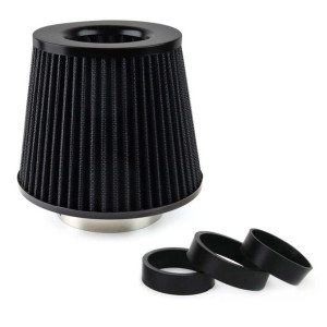 Filtr powietrza stożkowy czarny + 3 adaptery