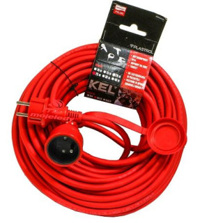 Przedłużacz warszt gumowy 25m czerwo 3x1,5 W-97092