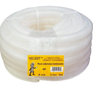 Rura karbowana przezroczysta 43mm RKLF 43/36 25m