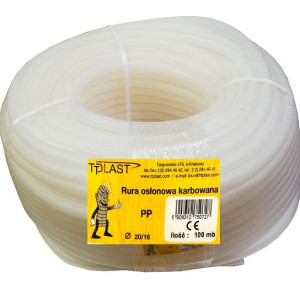 Rura karbowana przezroczysta 20mm RKLF 20/16 100m