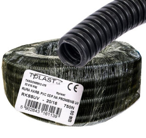 Rura karbowana odporna UV 20/16 12460 RKSSUV 50m