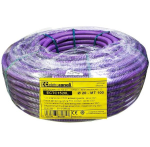 Rura karbowana fioletowy 750N fi20 PVC 100m