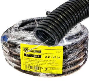Rura karbowana 750N PV 40 czarna z pilotem UV 25m