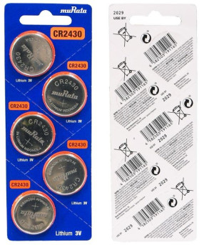 5x Bateria CR 2430 Murata Litium 3V