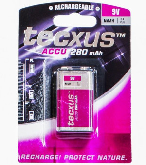 Akumulator Ni-MH 9V 6HR61 280mAh 23754 TECXUS