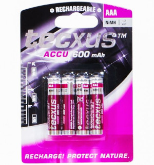 Akumulator Ni-MH HR03 AAA 600mAh 14112 4szt TECXUS