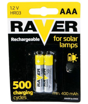 Akumulator Ni-MH R03 AAA 400mAh RAVER 2BL