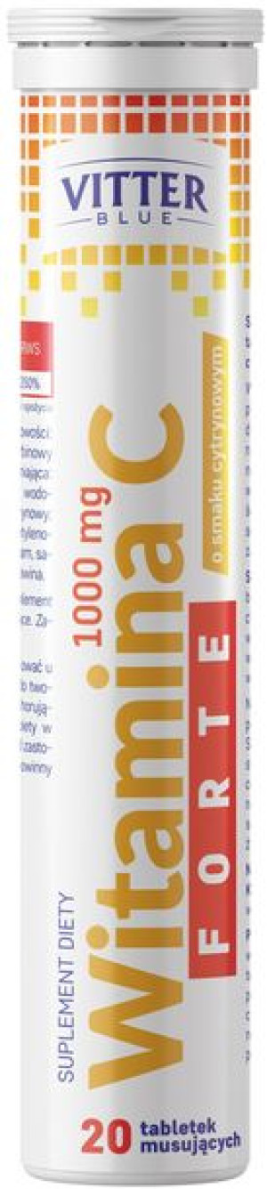 Witamina Forte 1000 mg cytrynowy - suplement diety 20 tabl. mus. - Vitter B