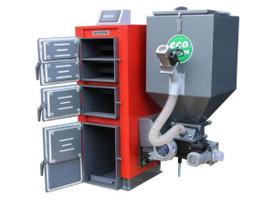 Kocioł co 15kW PEL-EKO-5 SV200 15KW na PELLET DRZEWNY podajnik rynnowy Tech