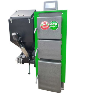 Kocioł C.O. na pellet drzewny PEL-EKO-5 SV200 48KW (400m2) z podajnikiem Te