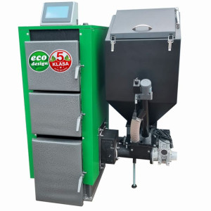 Kocioł C.O. PEL-EKO-5 SV200 24KW (200m2) z podajnikiem na PELLET i EKOGROSZ