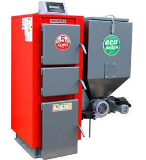 Kocioł C.O. KG-EKO 75KW (700m2) EKOGROSZEK  z podajnikiem ślimakowym Pancer