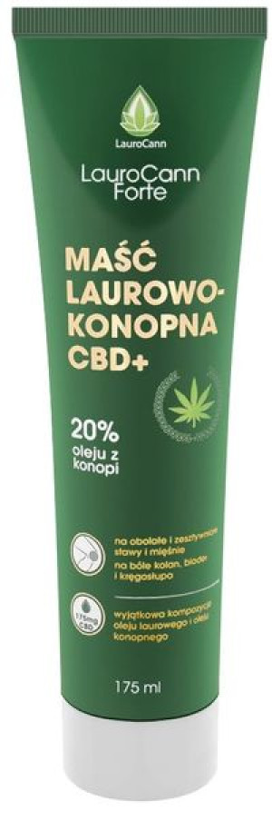 LauroCann Forte maść konopna 20 % CBD  olej laurowy 175 ml