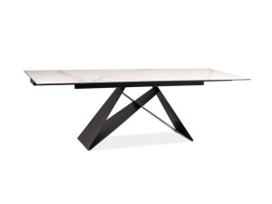 Stół Westin Iii Ceramic Biały Marmur/czarny Mat (160-240)x90