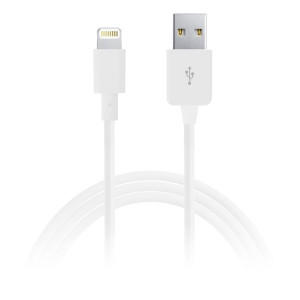 PURO Plain - Kabel połączeniowy USB Apple złącze Lightning MFi 1m (biały)