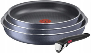 ZESTAW 3x patelni Elegance Ingenio TEFAL 22/24/26 + rączka