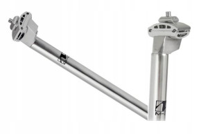 Wspornik siodła aluminiowy 350/ 27,2 kolor srebrny