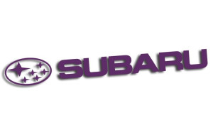 Wycinana naklejka SUBARU #2 fioletowa