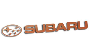 Wycinana naklejka SUBARU #2 miedziana