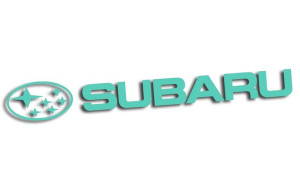 Wycinana naklejka SUBARU #2 miętowa