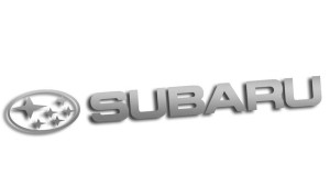 Wycinana naklejka SUBARU #2 srebrna