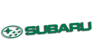 Wycinana naklejka SUBARU #2 zielona