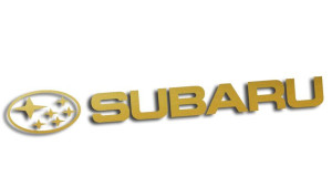 Wycinana naklejka SUBARU #2 złota