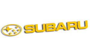 Wycinana naklejka SUBARU #2 żółta