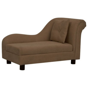 Sofa dla psa, z poduszką, brązowa, 83x44x44 cm, pl