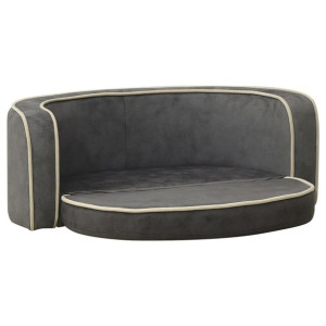 Rozkładana sofa dla psa, szara, 73x67x26 cm, plusz
