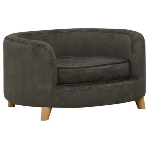 Sofa dla psa, ciemnoszara, 69x69x36 cm, pluszowa