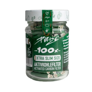 Filtry węglowe Purize Xtra Slim 5,9 mm 100szt. Zielone