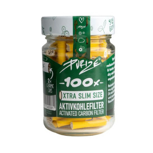 Filtry węglowe Purize Xtra Slim 5,9 mm 100szt. Zółte