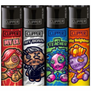 Zestaw 4x zapalniczka clipper - Voodoo