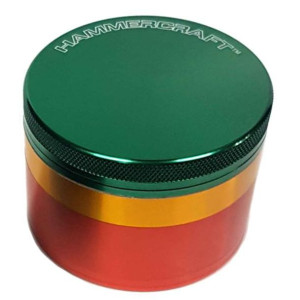 Młynek Grinder Hammercraft 4 częściowy Rasta -  63 mm