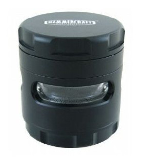 Młynek Grinder Hammercraft 4 częściowy Czarny z okiekiem -  61 mm