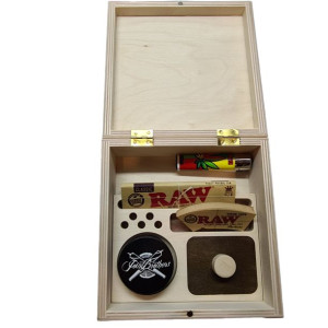 Zestaw Rolling Box All in One  - bibułki , młynek, filterki, zapalniczka.