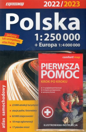 Polska Atlas Samochodowy Polski Europa 2022/2023