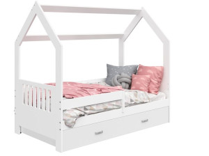 Łóżko Domek dziecięce 160x80 dla dzieci biały D3E