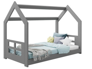 Łóżko Domek dziecięce 160x80 dla dzieci szare D2D