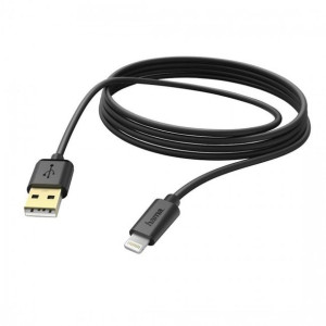 Kabel przewód Lightning 3.0m czarny Hama