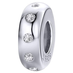 CHARMS srebro 925 STOPER cyrkonie zawieszka CH059