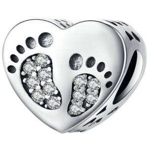 CHARMS srebro 925 STÓPKI DZIECIĘCE koralik CH072