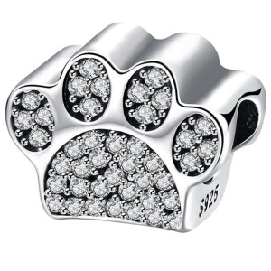 CHARMS ŁAPA PSA srebro 925 zawieszka koralik S925 CH081