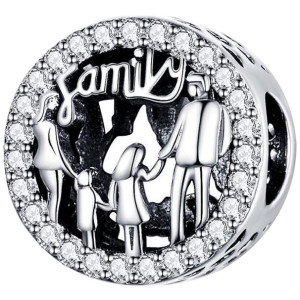 CHARMS srebro 925 FAMILY RODZINA zawieszka koralik CH084