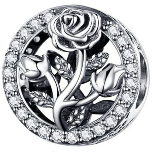 CHARMS KWIAT RÓŻA srebro 925 koralik zawieszka CH132